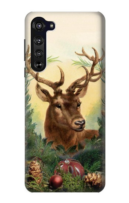 S2841 Vintage Reindeer Christmas Case For Motorola Edge