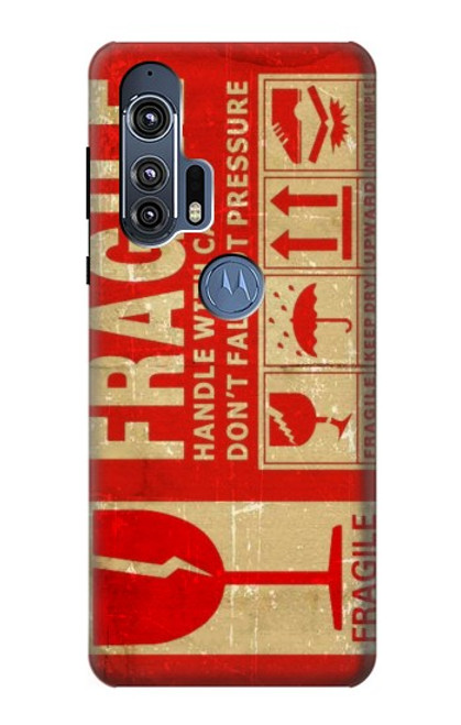 S3552 Vintage Fragile Label Art Case For Motorola Edge+