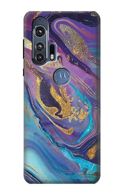 S3676 Colorful Abstract Marble Stone Case For Motorola Edge+
