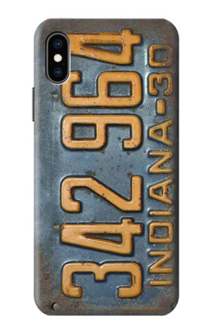 S3750 Vintage Vehicle Registration Plate Case For iPhone X, iPhone XS