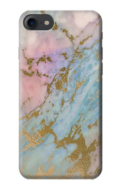 S3717 Rose Gold Blue Pastel Marble Graphic Printed Case For iPhone 7, iPhone 8, iPhone SE (2020) (2022)