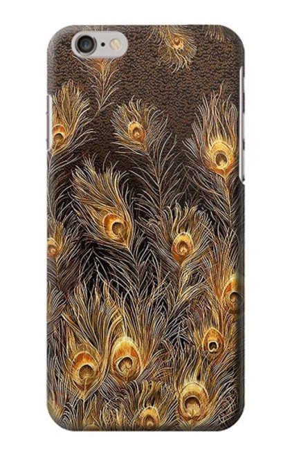 S3691 Gold Peacock Feather Case For iPhone 6 6S