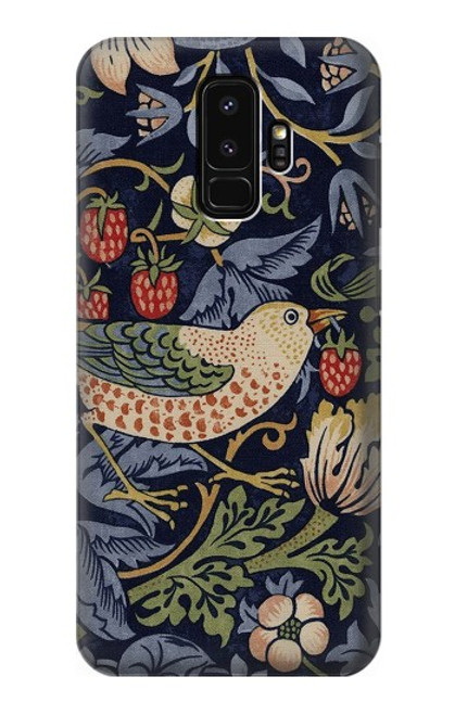S3791 William Morris Strawberry Thief Fabric Case For Samsung Galaxy S9 Plus
