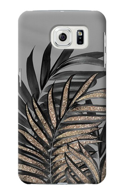 S3692 Gray Black Palm Leaves Case For Samsung Galaxy S7 Edge