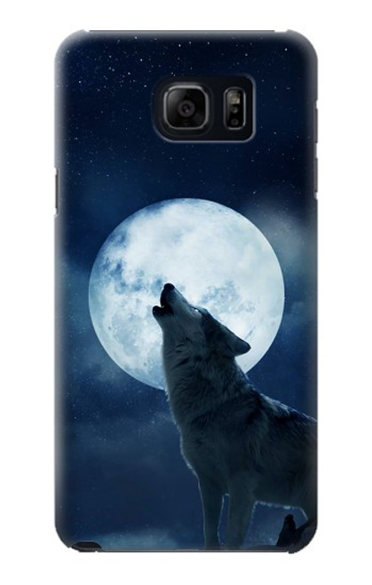 S3693 Grim White Wolf Full Moon Case For Samsung Galaxy S6 Edge Plus