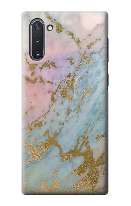 S3717 Rose Gold Blue Pastel Marble Graphic Printed Case For Samsung Galaxy Note 10