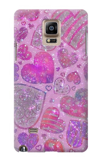S3710 Pink Love Heart Case For Samsung Galaxy Note 4
