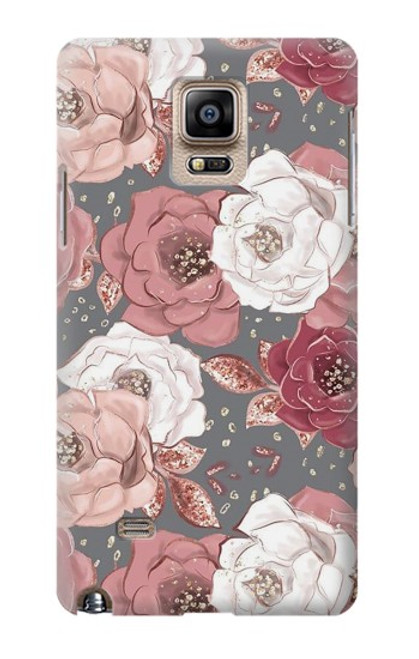 S3716 Rose Floral Pattern Case For Samsung Galaxy Note 4