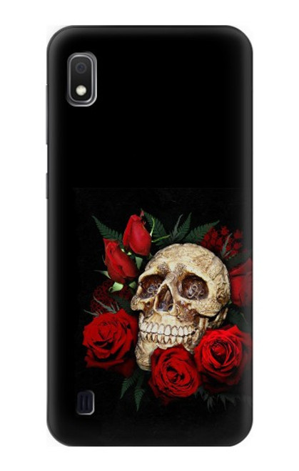 S3753 Dark Gothic Goth Skull Roses Case For Samsung Galaxy A10