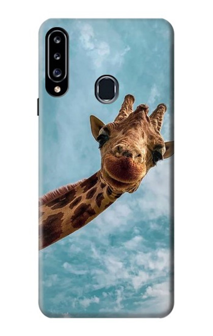 S3680 Cute Smile Giraffe Case For Samsung Galaxy A20s