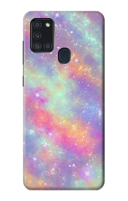 S3706 Pastel Rainbow Galaxy Pink Sky Case For Samsung Galaxy A21s