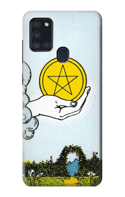 S3722 Tarot Card Ace of Pentacles Coins Case For Samsung Galaxy A21s