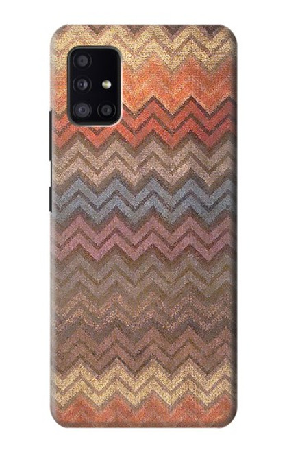 S3752 Zigzag Fabric Pattern Graphic Printed Case For Samsung Galaxy A41