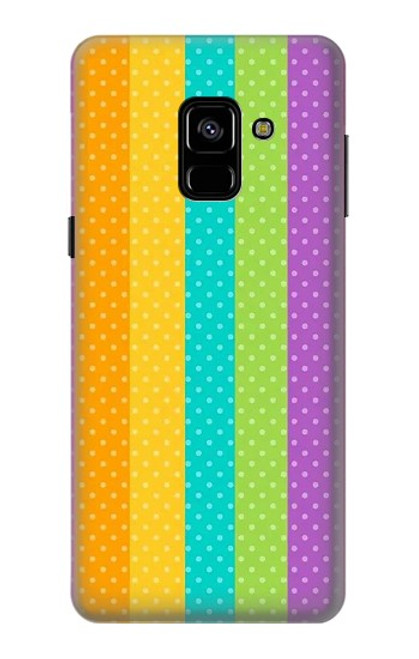 S3678 Colorful Rainbow Vertical Case For Samsung Galaxy A8 (2018)