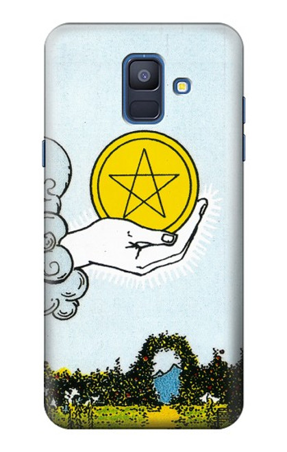 S3722 Tarot Card Ace of Pentacles Coins Case For Samsung Galaxy A6 (2018)