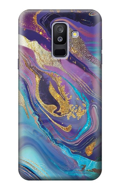 S3676 Colorful Abstract Marble Stone Case For Samsung Galaxy A6+ (2018), J8 Plus 2018, A6 Plus 2018