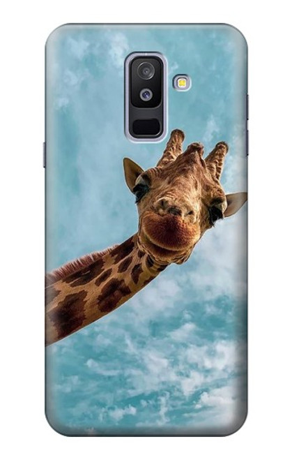 S3680 Cute Smile Giraffe Case For Samsung Galaxy A6+ (2018), J8 Plus 2018, A6 Plus 2018