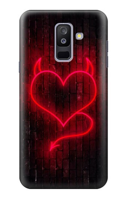 S3682 Devil Heart Case For Samsung Galaxy A6+ (2018), J8 Plus 2018, A6 Plus 2018