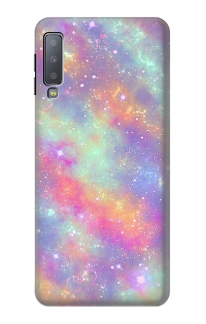 S3706 Pastel Rainbow Galaxy Pink Sky Case For Samsung Galaxy A7 (2018)