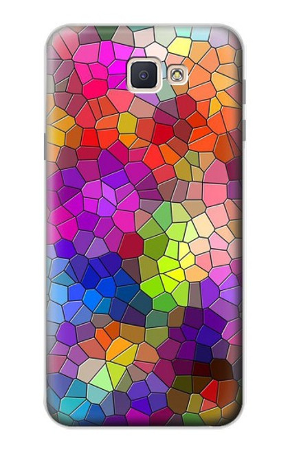 S3677 Colorful Brick Mosaics Case For Samsung Galaxy J7 Prime (SM-G610F)