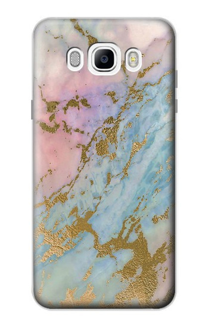 S3717 Rose Gold Blue Pastel Marble Graphic Printed Case For Samsung Galaxy J7 (2016)