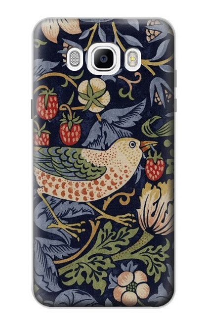 S3791 William Morris Strawberry Thief Fabric Case For Samsung Galaxy J7 (2016)