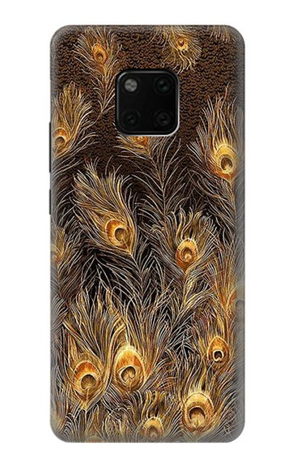 S3691 Gold Peacock Feather Case For Huawei Mate 20 Pro