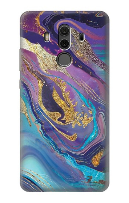 S3676 Colorful Abstract Marble Stone Case For Huawei Mate 10 Pro, Porsche Design