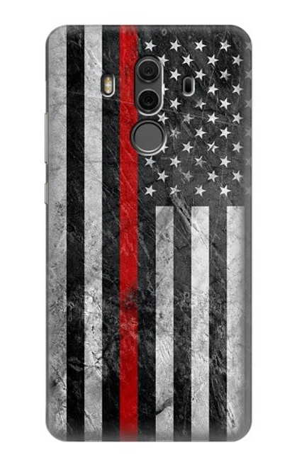 S3687 Firefighter Thin Red Line American Flag Case For Huawei Mate 10 Pro, Porsche Design