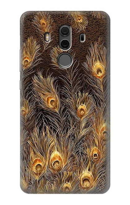 S3691 Gold Peacock Feather Case For Huawei Mate 10 Pro, Porsche Design