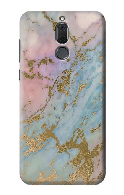 S3717 Rose Gold Blue Pastel Marble Graphic Printed Case For Huawei Mate 10 Lite
