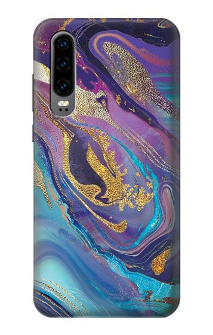 S3676 Colorful Abstract Marble Stone Case For Huawei P30