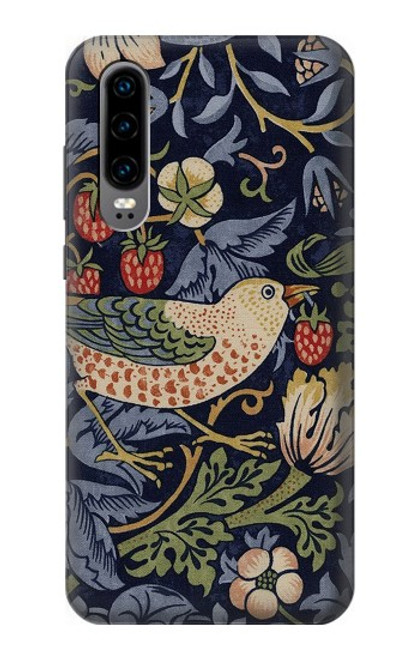 S3791 William Morris Strawberry Thief Fabric Case For Huawei P30