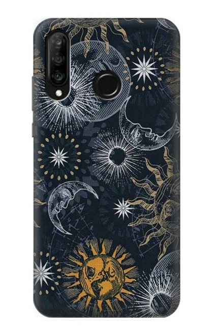 S3702 Moon and Sun Case For Huawei P30 lite