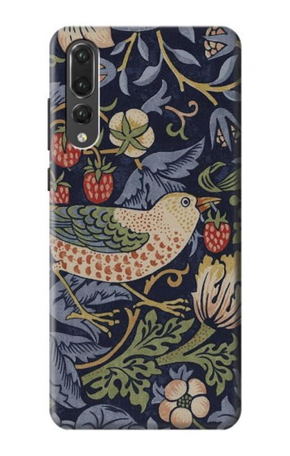 S3791 William Morris Strawberry Thief Fabric Case For Huawei P20 Pro