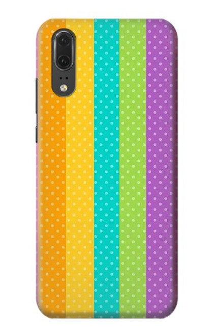 S3678 Colorful Rainbow Vertical Case For Huawei P20