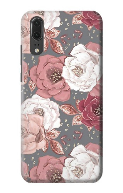 S3716 Rose Floral Pattern Case For Huawei P20