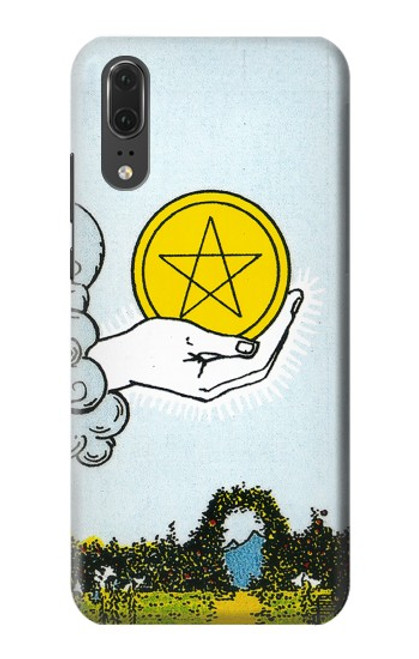 S3722 Tarot Card Ace of Pentacles Coins Case For Huawei P20