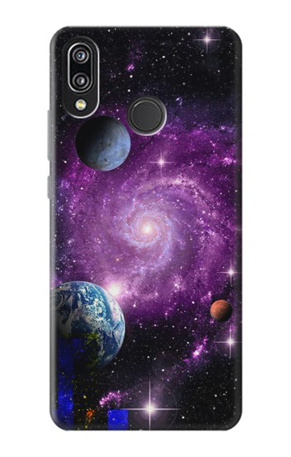 S3689 Galaxy Outer Space Planet Case For Huawei P20 Lite