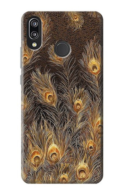 S3691 Gold Peacock Feather Case For Huawei P20 Lite