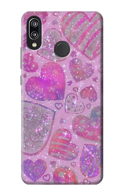 S3710 Pink Love Heart Case For Huawei P20 Lite