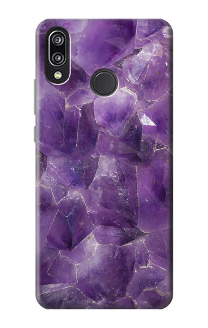 S3713 Purple Quartz Amethyst Graphic Printed Case For Huawei P20 Lite