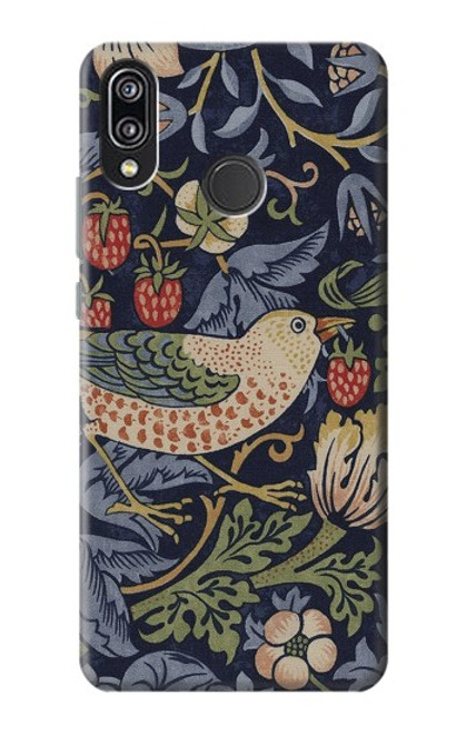 S3791 William Morris Strawberry Thief Fabric Case For Huawei P20 Lite