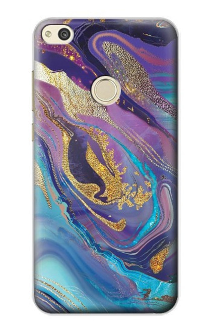 S3676 Colorful Abstract Marble Stone Case For Huawei P8 Lite (2017)