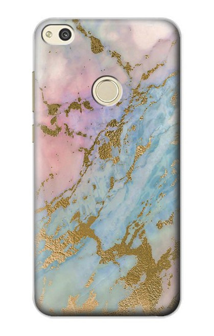 S3717 Rose Gold Blue Pastel Marble Graphic Printed Case For Huawei P8 Lite (2017)