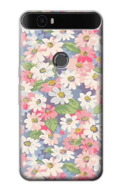 S3688 Floral Flower Art Pattern Case For Huawei Nexus 6P