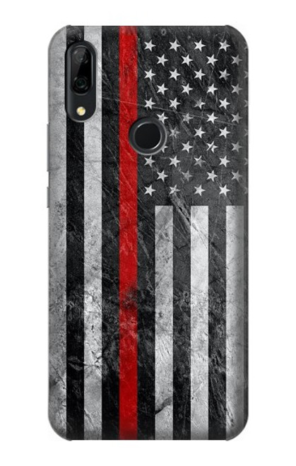 S3687 Firefighter Thin Red Line American Flag Case For Huawei P Smart Z, Y9 Prime 2019