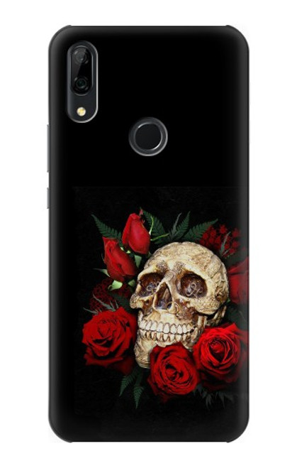 S3753 Dark Gothic Goth Skull Roses Case For Huawei P Smart Z, Y9 Prime 2019