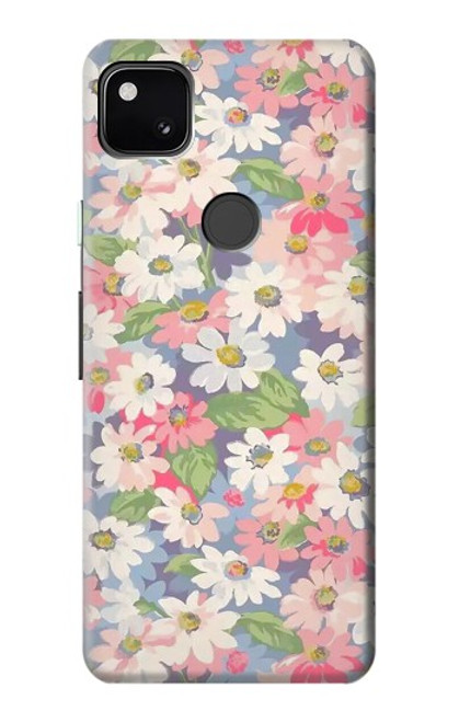 S3688 Floral Flower Art Pattern Case For Google Pixel 4a