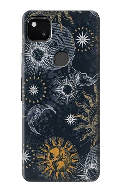 S3702 Moon and Sun Case For Google Pixel 4a